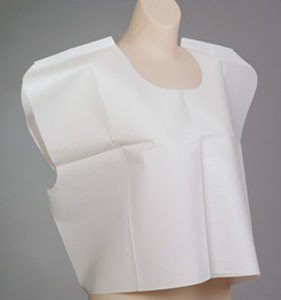 Tidi Products Tidi Exam Cape White One Size Fits Most Front / Back Opening Without Closure Unisex - 910315