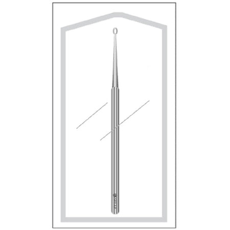 Sklar Sklar Ear Curette 5-3/4 Inch Length Single-ended Solid Round Handle Straight Blunt Rounded Loop Tip - 96-1007