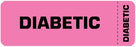 United Ad Label Pre-Printed Label Auxiliary Label DIABETIC Fluorescent Pink 1 X 3 Inch - ULHN884