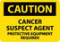 VWR - Wall Sign Caution Cancer Suspect Agent - 94005-214
