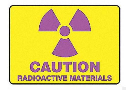 Grainger Accuform Caution Sign Radioctive Materials - 8DGT1
