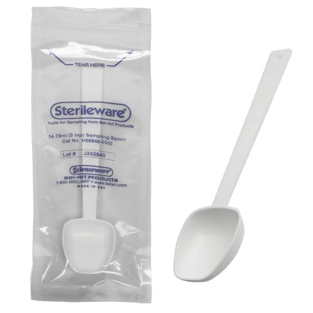 Bel-Art Products Sterileware Sampling Spoon 1-9/16 X 7 Inch, Autoclavable, Individually Wrapped, Long Handle, Sterile - 369460000