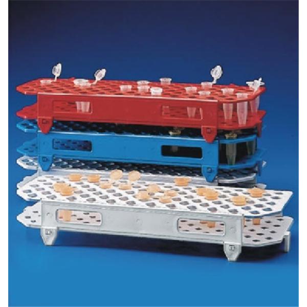 Globe Scientific Snap-N-Rack Microcentrifuge Tube Rack 1.5-2.0Ml 100 Place White Ea - 456303
