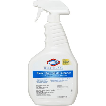 Saalfeld Redistribution Clorox Healthcare Bleach Surface Disinfectant Cleaner Germicidal Liquid 32 oz. Bottle Fruity Floral Bleach Scent - 68832