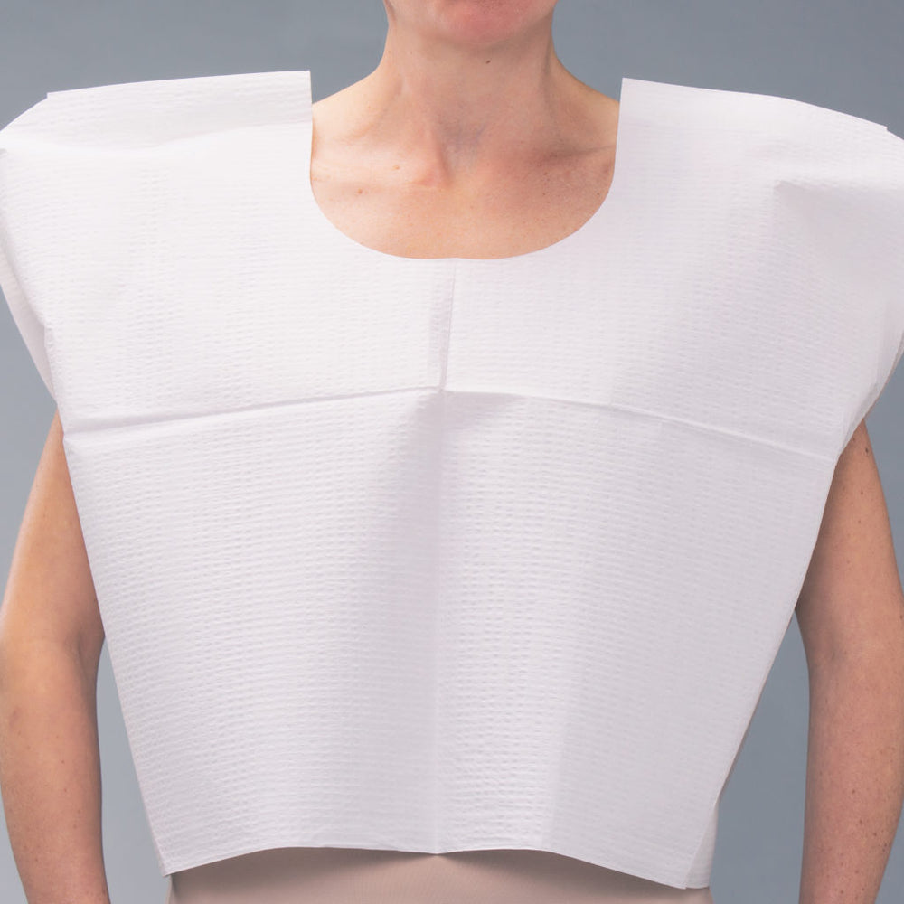 Tidi Products Tidi Exam Cape Blue One Size Fits Most Front / Back Opening Without Closure Unisex - 910515