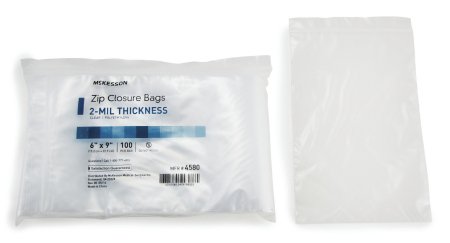 McKesson McKesson Zip Closure Bag 6 X 9 Inch Polyethylene Clear - 4580
