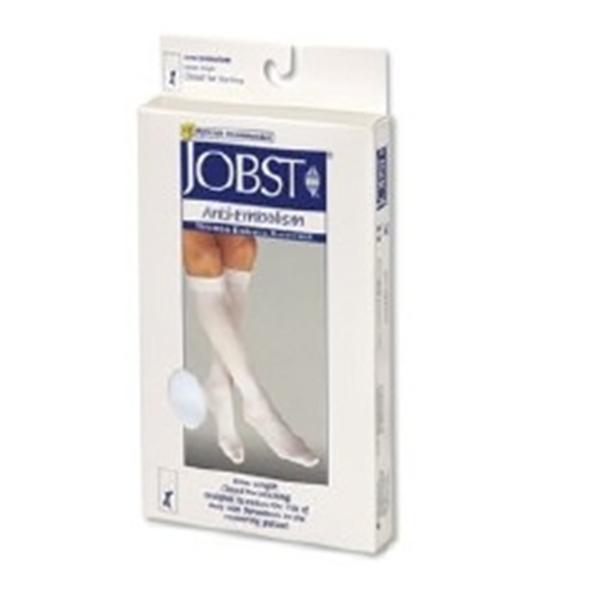 BSN Medical Stocking Compression Jobst Knee High Inspection Toe Small Unisex White 12Pr/Bx - 111403