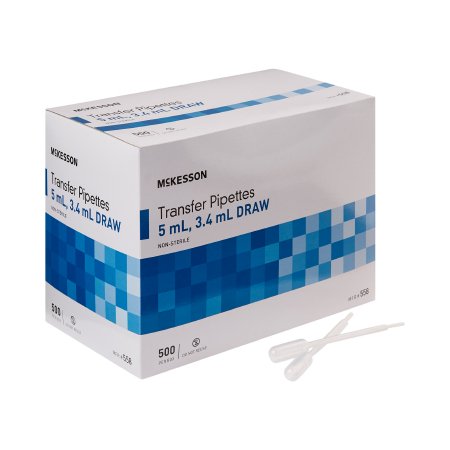 McKesson - Transfer Pipette 5 mL 0.5 to 1 mL Graduation Increments NonSterile - 558
