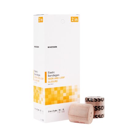 McKesson - Elastic Bandage 2 Inch X 5 Yard Standard Compression Hook and Loop Closure Tan NonSterile - 052
