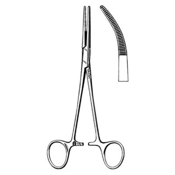 Sklar Instruments Forcep Hemostatic Rankin 6-1/4" Serrated Curved Stainless Steel Ea - 17-1362
