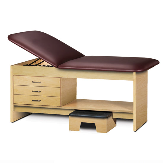 Clinton Industries TABLE, TRTMT 3DRWR MAPLE/RBLU 27" W/STOOL - 9133-27-1MP-3RB