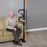 Patterson Medical Supply - Security Pole with Curved Grab Bar White Powder-Coated Steel - 081503952