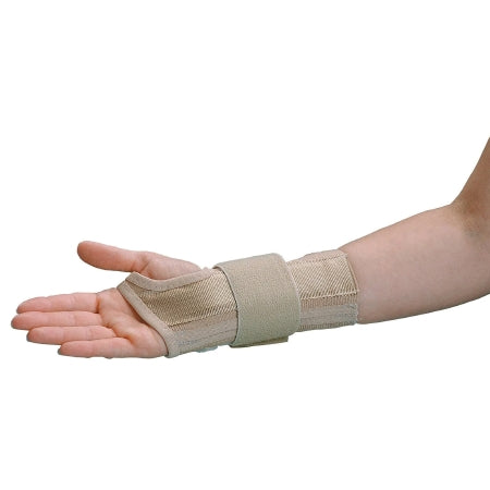Rolyan AlignRite - Wrist Brace with Wrist Strap Contoured Cotton / Rubber Left Hand Beige Medium - A619005