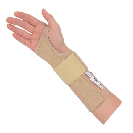 Rolyan AlignRite - Wrist Brace with Wrist Strap Contoured Cotton / Rubber Right Hand Beige Medium - Patterson Medical Supply - A619006