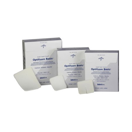 Optifoam Basic - Foam Dressing 4 X 5 Inch Rectangle Non-Adhesive without Border Sterile - MSC1145