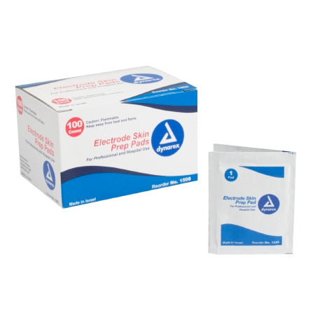 Clinical Health Products Dynarex Electrode Skin Prep Pad Isopropyl Alcohol, 70% Isopropyl Alcohol, 70% Individual Packet NonSterile - B59800