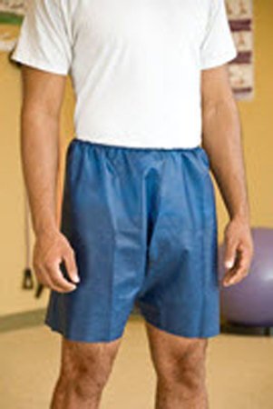 Graham Medical Products MediShorts Exam Shorts Large / X-Large Navy Blue Nonwoven Adult Disposable - 10001
