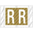 COL'R'TAB - Pre-Printed Label Chart Tab Gold R|R Black Alpha Series 1 X 1-1/2 Inch - 82018
