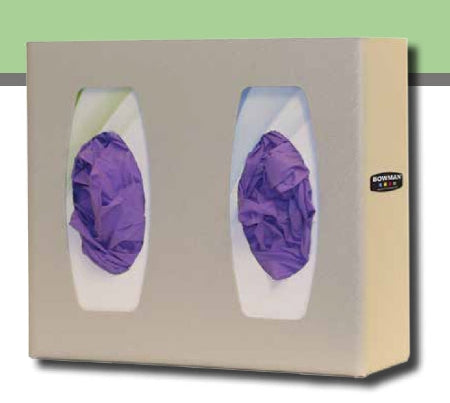 Bowman Manufacturing Double with Dividers Glove Box Holder Horizontal or Vertical Mount 2-Box Quartz 4 X 10.13 X 11.38 Inch - GL020-0212-DSD