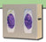Double with Dividers - Glove Box Holder Horizontal or Vertical Mounted 2-Box Capacity Quartz 4 X 10.13 X 11.38 Inch - GL020-0212