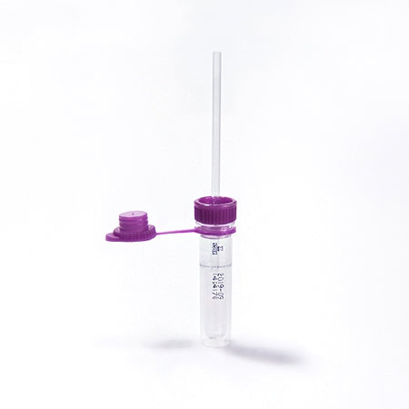 Ram Scientific Safe-T-Fill Capillary Blood Collection Tube Whole Blood Tube K2 EDTA Additive 10.8 X 46.6 mm 200 µL Purple Attached Cap Plastic Tube - 77051