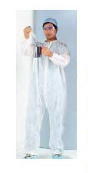 Hospitex / Encompass Group SafeCare Coverall Large White Disposable - 47387-140E
