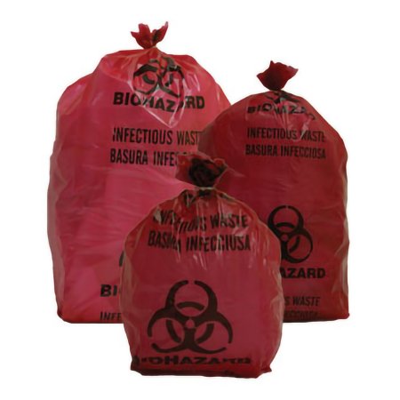 Unimed - Midwest - Biohazard Waste Bag 3 gal. Red Bag 14 X 18-1/2 Inch - 03EB086000