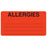 Tabbies Pre-Printed Label Warning Label ALLERGIES Fluorescent Red 1-3/4 X 3-1/4 Inch - AP1630