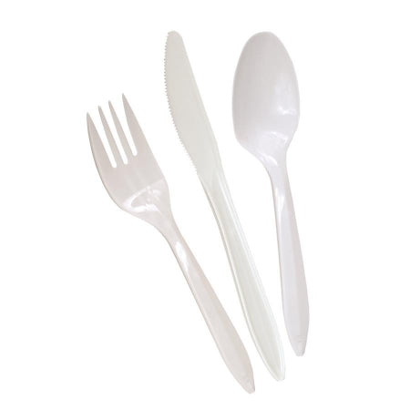 Dart - Fork Medium Weight White Polypropylene - F6BW