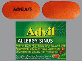 Pfizer Advil Allergy Relief 200 mg Strength Caplet 20 per Box - 573018810