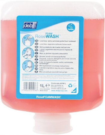 Deb Refresh Rose Foam Soap Foaming 1,000 mL Dispenser Refill Bottle Scented - RFW1L