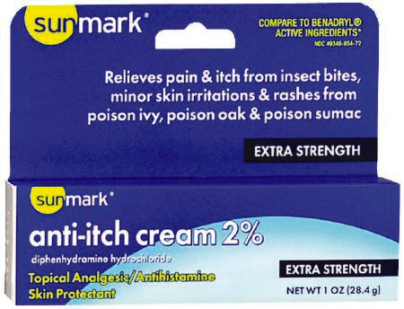 McKesson sunmark Itch Relief 2% - 0.1% Strength Cream 1 oz. Tube - 49348085472