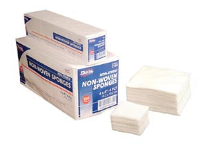 Dukal Clinisorb NonWoven Sponge Polyester / Rayon 4-Ply 4 X 4 Inch Square Sterile - 7444