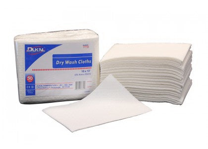Dukal WASHCLOTH DRY50/BX 10BX/CS - 7710