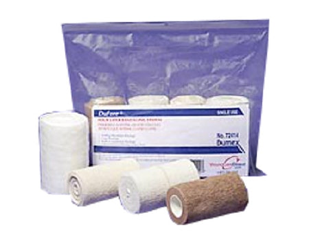 Derma Sciences Dufore 4 Layer Compression Bandage System Standard Compression Tan / White NonSterile - 72414