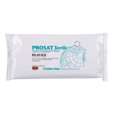 Fisher Scientific PROSAT Sterile Presaturated Cleanroom Wipe ISO Class 5 White Sterile Polypropylene 9 X 11 Inch Disposable - 18999474