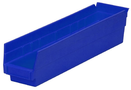 Akro-Mils - Shelf Bin Blue Industrial Grade Polymers 4 X 4-1/8 X 17-7/8 Inch - 30128BLUE