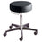 Century Series - Exam Stool Backless Pneumatic Height Adjustment 5 Casters Black - 11001