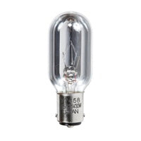 Bulbtronics Incandescent Lamp 1 dia. X 2.5 Inch, 30 W, 115/125 V, T8 Shape, BA15D/DC Bayonet Base, 300L Initial Lumens, 200 Hours Life, 35mm LCL, 1/2 Clear 1/2 Silver Finish - 12060