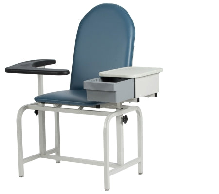 Winco Blood Drawing Chair Flip-Up Padded Arm Mauve - 2572-16