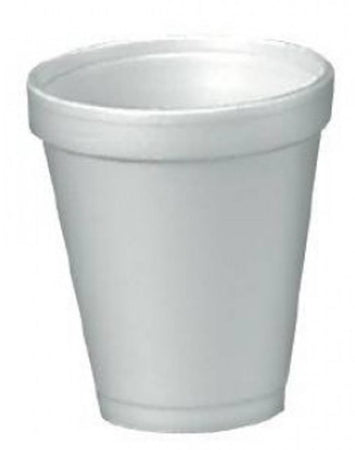Saalfeld Redistribution Dart Drinking Cup 4 oz. White Styrofoam Disposable - 4J4