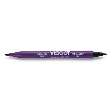 Viscot Industries - Skin Marker Gentian Violet / Black Dual Tip Ruler Sterile - 1422SR-100