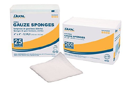 Dukal Dukal Gauze Sponge Gauze 8-Ply 4 X 4 Inch Square NonSterile - 8509