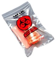 Lab-Loc - Specimen Transport Bag with Document Pouch 12 X 15 Inch Zip Closure Biohazard Symbol / Storage Instructions NonSterile - LAB21215