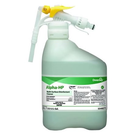 Diversey Alpha-HP - Surface Disinfectant Cleaner Peroxide Based RTD Dispensing System Liquid Concentrate 5 Liter Bottle Citrus Scent NonSterile - DVO5549271