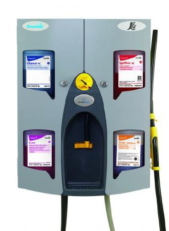 Diversey J-Fill QuattroSelect - Chemical Dispenser Gray Powder Coated Steel Push Button Wall Mount - DVSD3754220