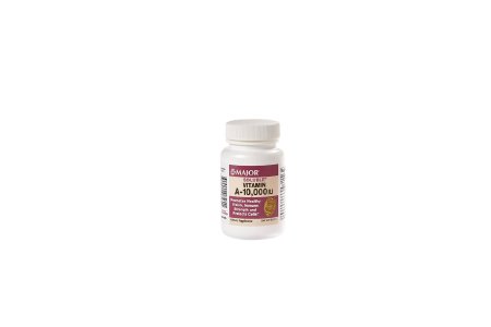 Major Pharmaceuticals Major Vitamin Supplement Vitamin A 10000 IU Strength Capsule 100 per Bottle - 904208560