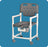 IPU Elite Commode / Shower Chair Fixed Arm PVC Frame With Backrest - ELT817 P G