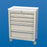 Health Care Logistics Bedside Cart 13-1/4 X 24-1/2 X 29 Inch 5 Drawers Ivory - 5251-01