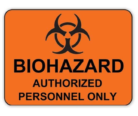 Market Lab Inc Caution Sign Biohazard Authorized Personnel Only - 2001